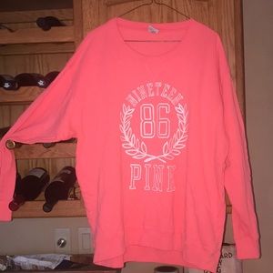 Victoria's Secret crew neck neon sweatshirt